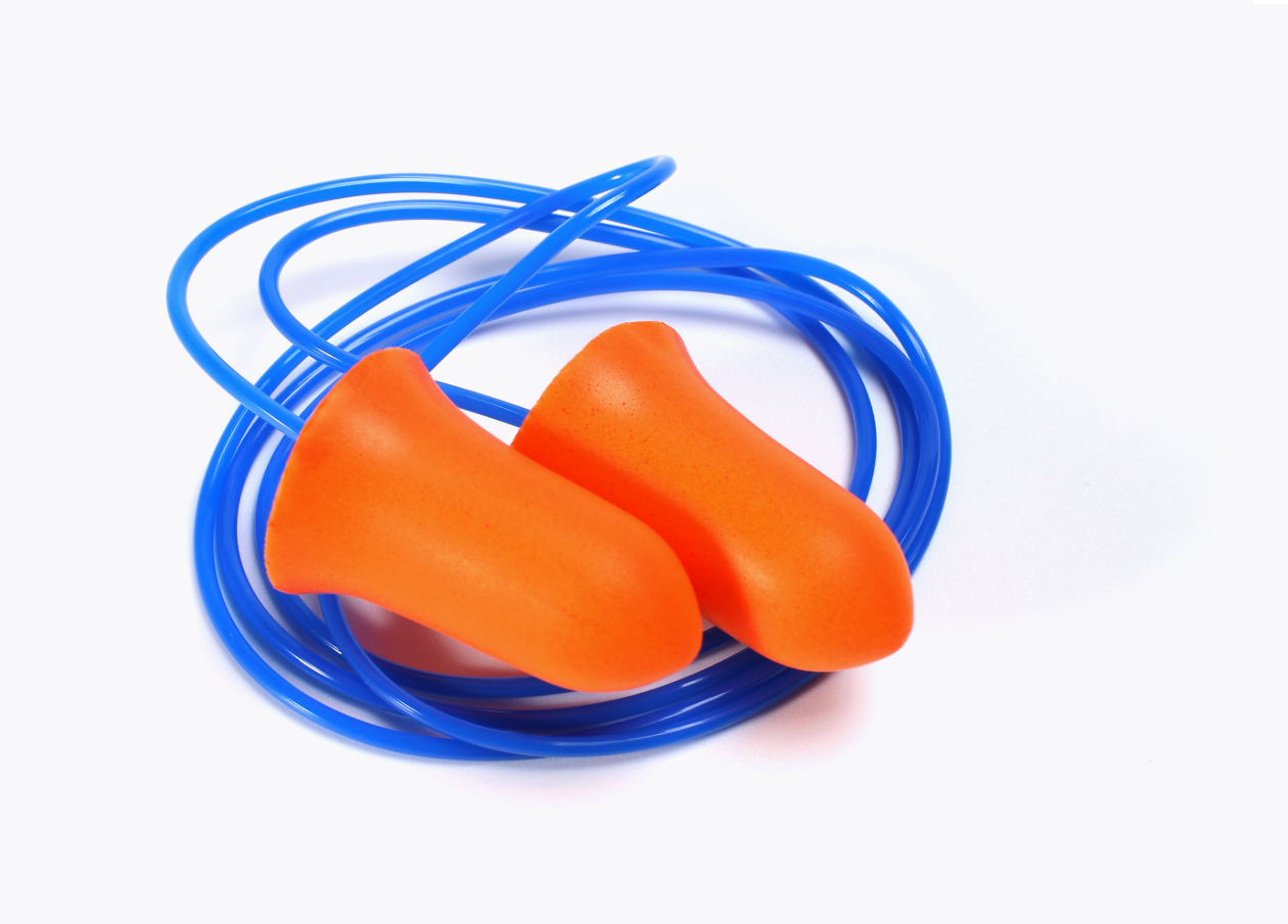 Foam Ear Plugs, Bell Shape, Disposable, Corded, 200 ct, Olympia