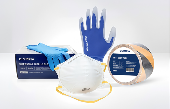 Disposable Nitrile Gloves, 6 mil, XL/10, Diamond, Orange, Olympia