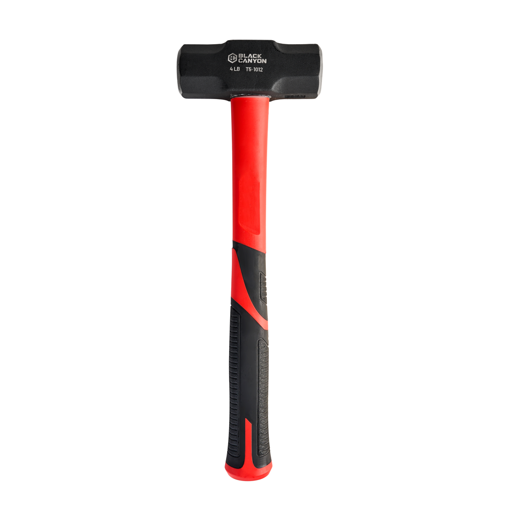 Sledge Hammer, Fiberglass Handle, Comfort Grip, 4lb, Black Canyon