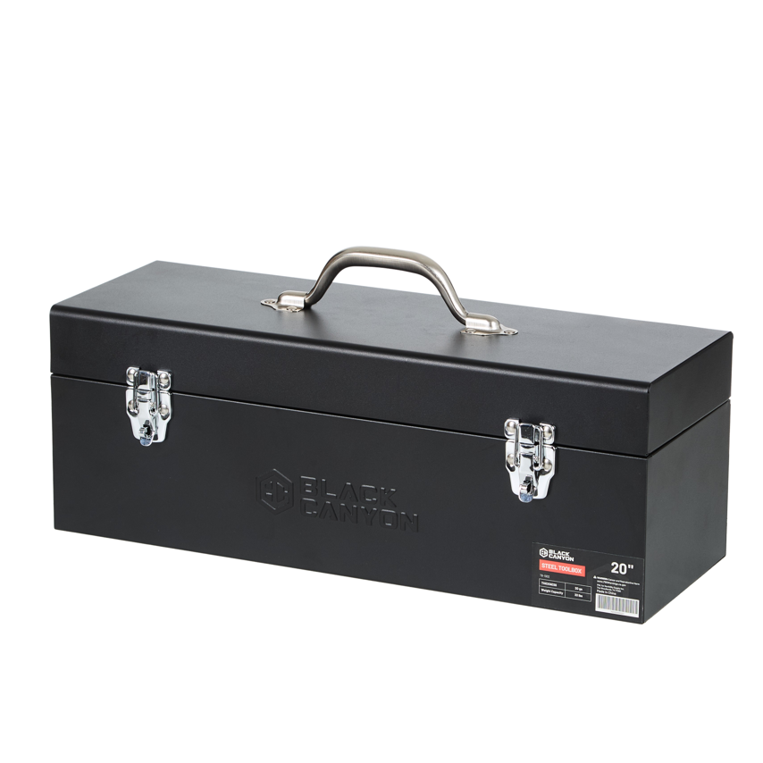 Tool Box, Portable Tool Box, Steel, Padlockable, 20 in, Black Canyon